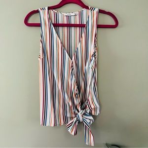 Nordstrom Lush  Stripe Wrap Tank Top small rayon
